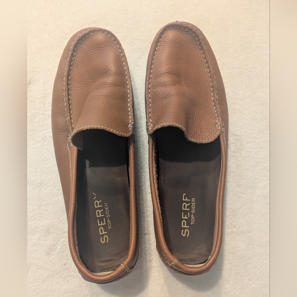 Sperry Mens Wave Driver Venetian Moccasins Casual Shoes - Brown Size 10.5